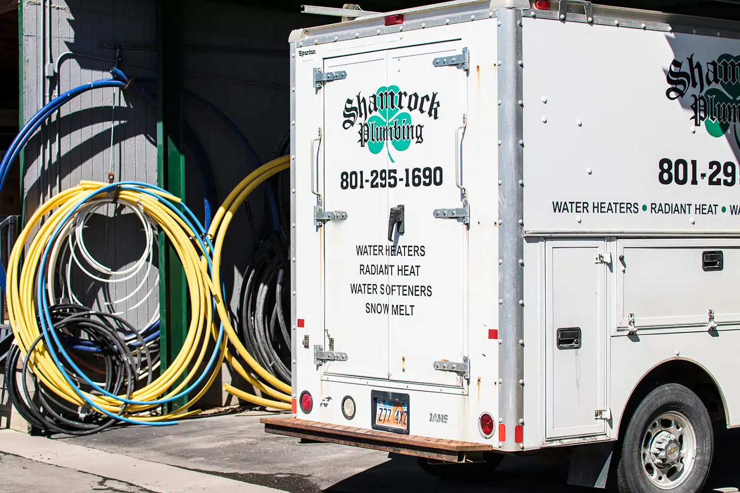 Shamrock Plumbing technician at work